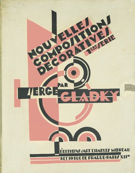 SERGE GLADKY (1880-1930). NOUVELLES COMPOSITIONS DECORATIVES / 1ERE SERIE. Portfolio with 46 of 48 plates. Circa 1928. 13x10 inches, 33